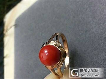 阿卡牛血圆珠戒指_戒指珊瑚