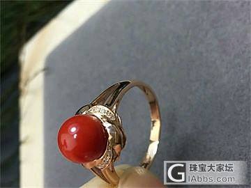 阿卡牛血圆珠戒指_戒指珊瑚