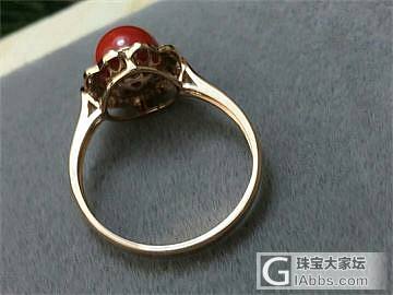 阿卡牛血圆珠戒指_戒指珊瑚