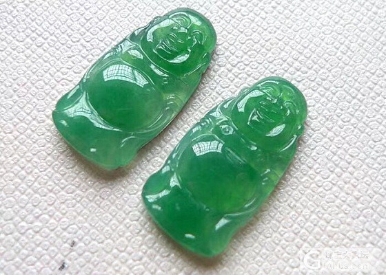 凤玉翡冰种满绿佛公_挂件翡翠