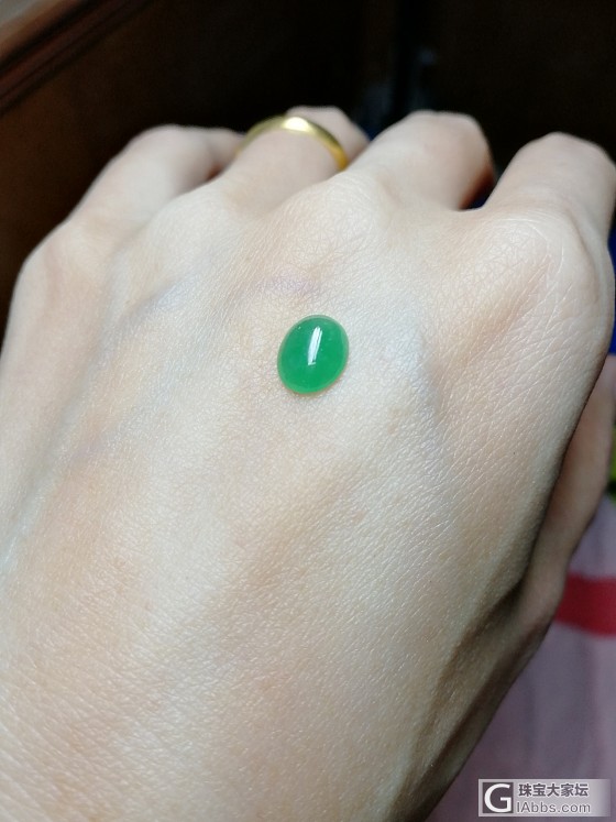 在坛里商家那收了个小戒面，试水_求款式蛋面翡翠