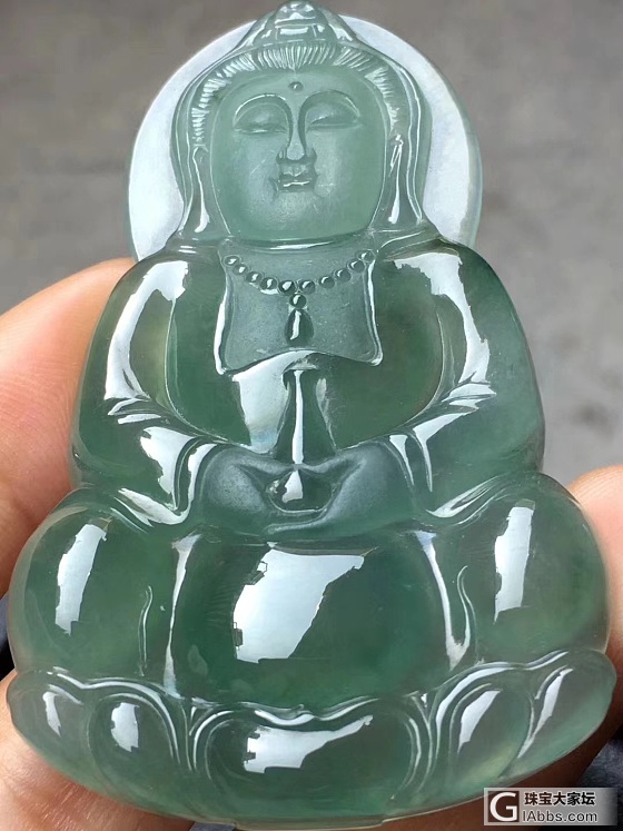 翡翠冰晴观音_挂件翡翠