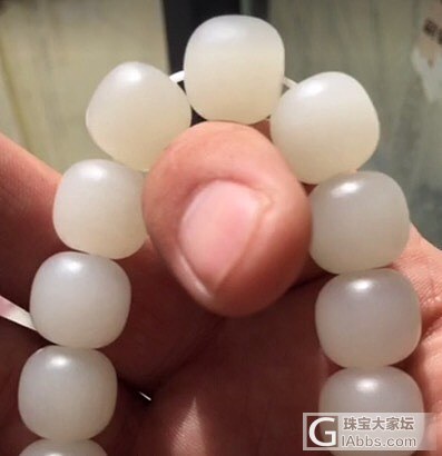 新疆且末料老型珠 尺寸14*13 克重68.7_珠串和田玉