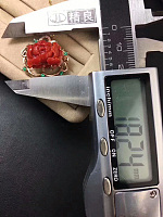 阿卡牡丹花吊坠_吊坠珊瑚