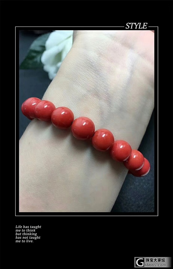 天然红珊瑚10mm 特深色手链 男女佩戴均可 送证书 送礼盒 🍒🍒13880_珊瑚