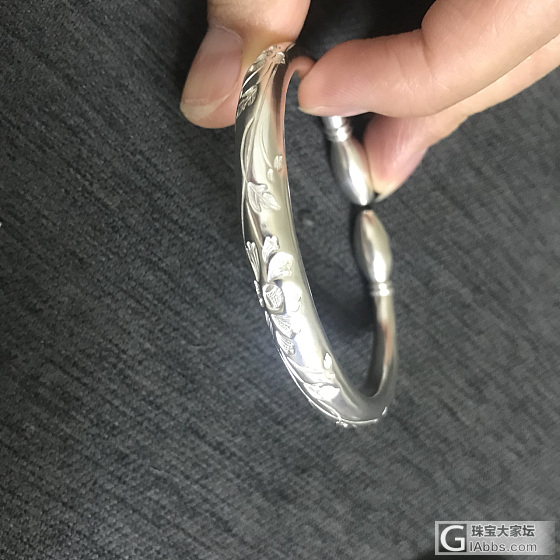 珍镯收到啦_手镯银