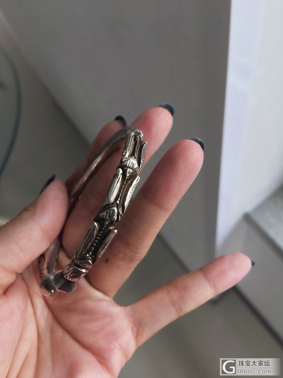 秀一个银镯镯～_手镯银