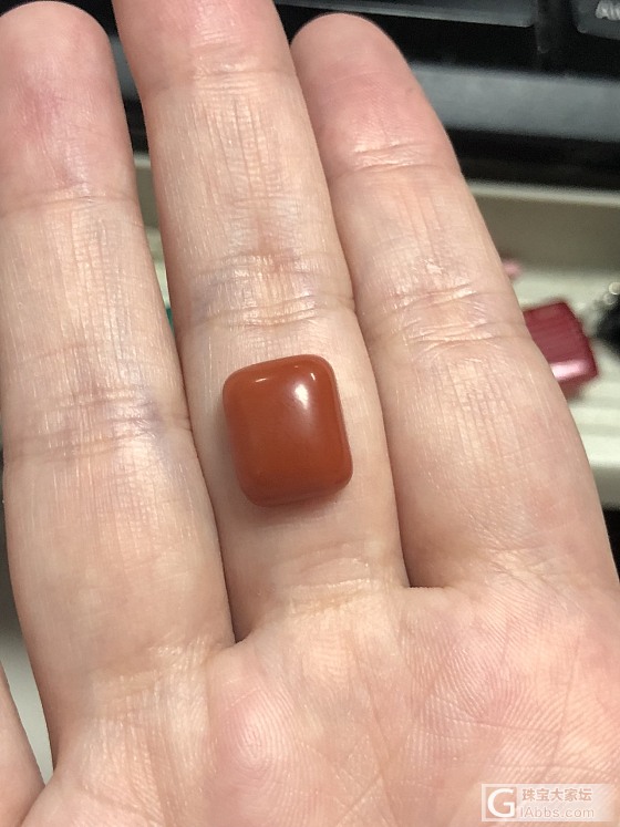 方形的石头，求个戒指款_求款式南红