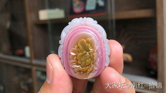 一个盐源小花_花件玛瑙