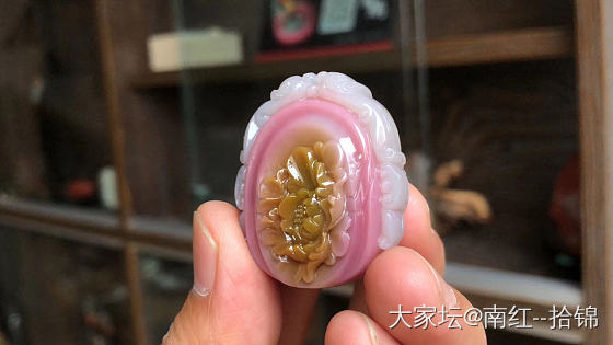 一个盐源小花_花件玛瑙