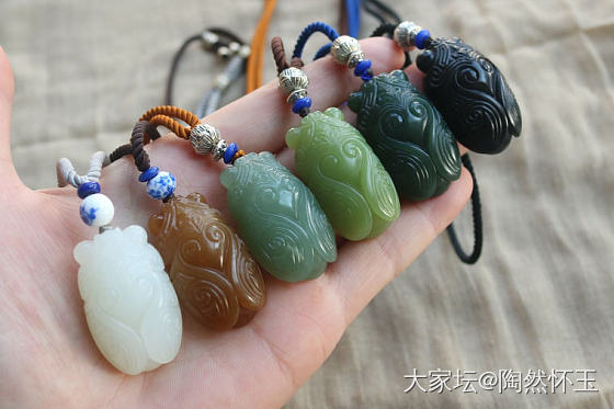墨玉青玉白玉糖玉黄玉一一苏工蝉一套_挂件和田玉