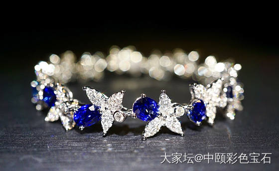 ##中颐旗舰天然蓝宝石钻石手链## 9.39ct_手链蓝宝石名贵宝石