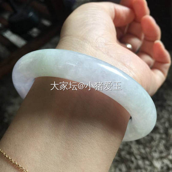 阳绿胖圆条手镯_手镯翡翠