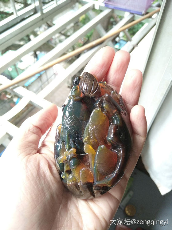 缅甸特色珀.年年有鱼_琥珀蜜蜡