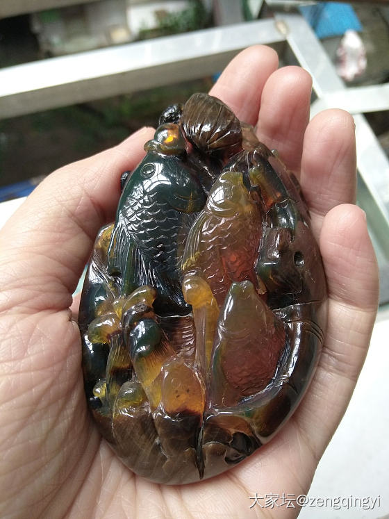 缅甸特色珀.年年有鱼_琥珀蜜蜡