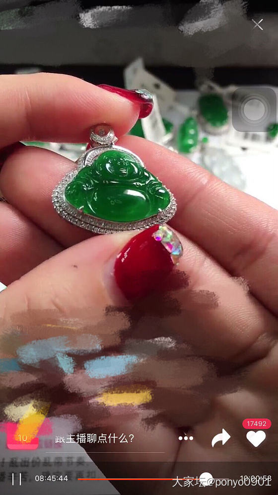 直播间看到的辣绿迷你佛公，求大佬给点意见~🥺🥺🥺_吊坠翡翠