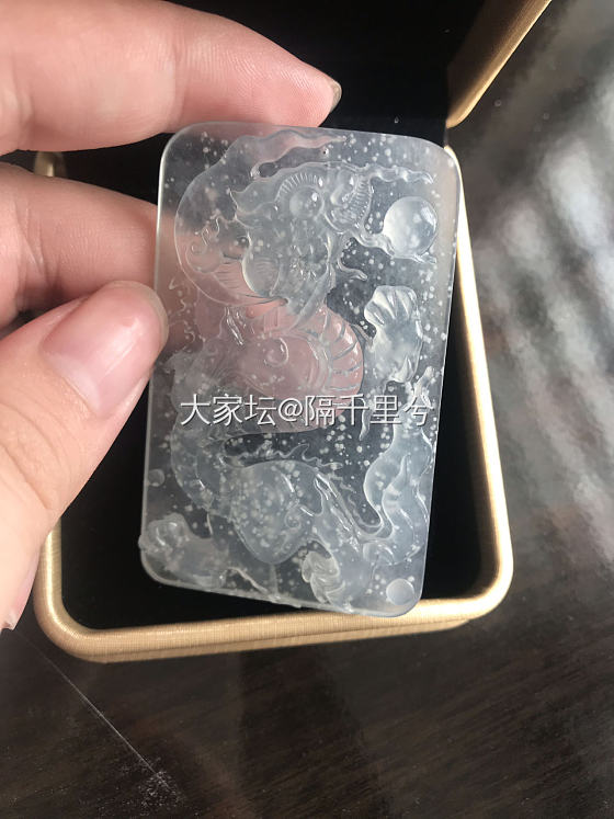 有龙伏泽——我的第一块雪花棉。打孔打歪了怎么办？_牌子翡翠