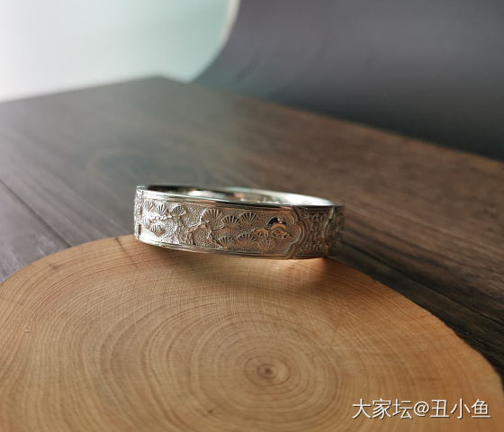 松风竹月手镯  刚拿到手  还热乎的 晒晒😄_手镯银