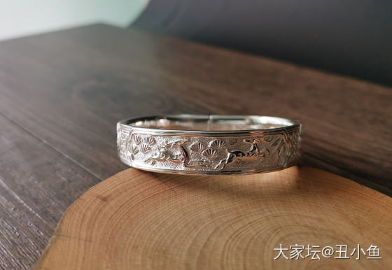 松风竹月手镯  刚拿到手  还热乎的 晒晒😄_手镯银
