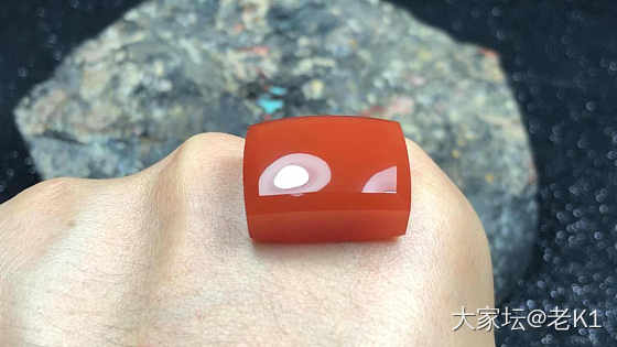 保山原矿戒面_南红