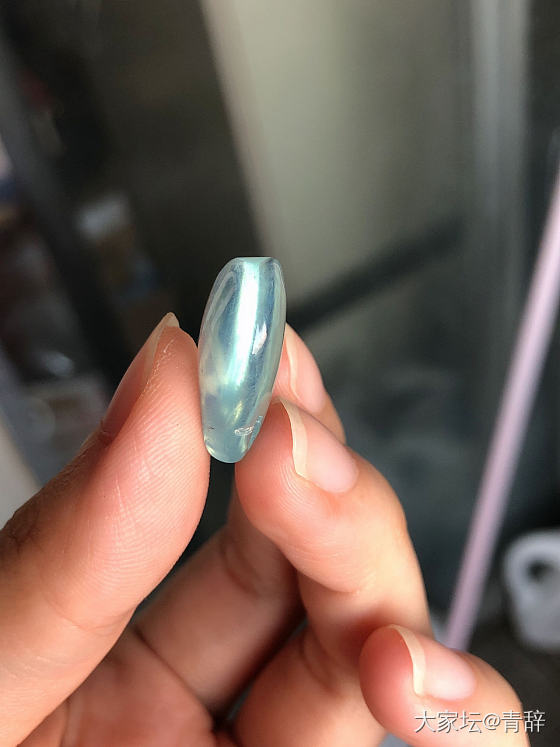 海蓝宝的爱心吊坠 下方有一个口子 有没有做diy的姐妹收走ಠ_ಠ
