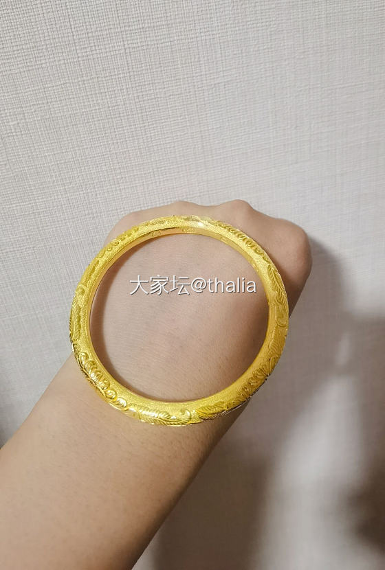 金版青莲，豪朴小众款_手镯匠人金