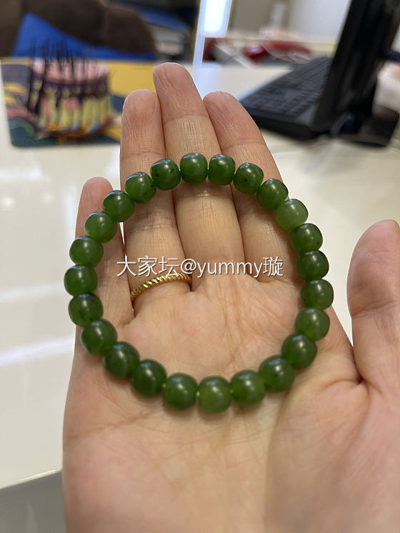 降底价不议聚友堂王伟家碧玉老型手串_和田玉