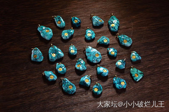 随型绿松嵌24k_松石