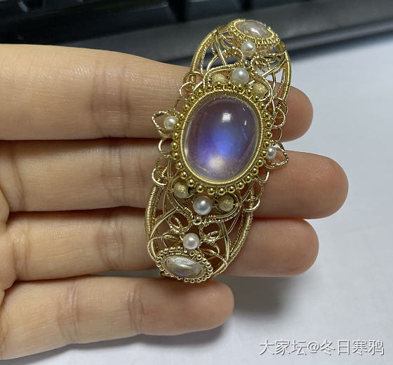 月光石绕线手镯_手镯月光石