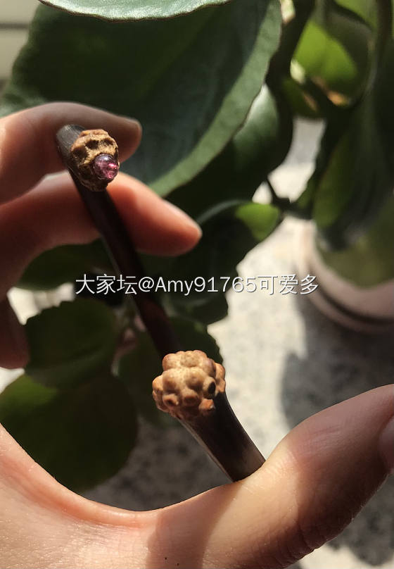 旧帖新用菩提佛珠手串，碧玺四叶草雕刻鸡血藤，送护理油，野生桃核无患子包邮_文玩