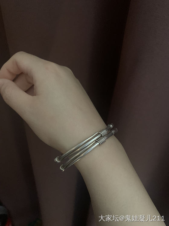 假装我有一对小竹推（并没有）_手镯银