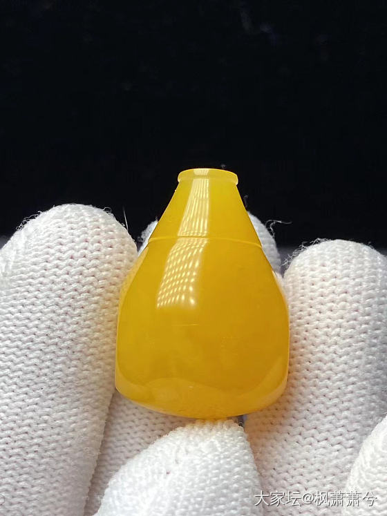 新品鸡油黄满蜜三通，精工细作，满蜜款，无杂裂，5.9克！_琥珀蜜蜡