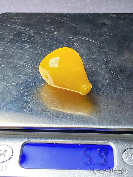 新品鸡油黄满蜜三通，精工细作，满蜜款，无杂裂，5.9克！_琥珀蜜蜡