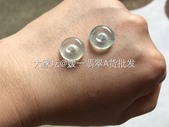 高冰平安扣吊坠一对_翡翠
