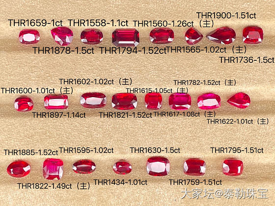 【泰勒彩宝】1cr➕无烧鸽血红裸石精品_名贵宝石