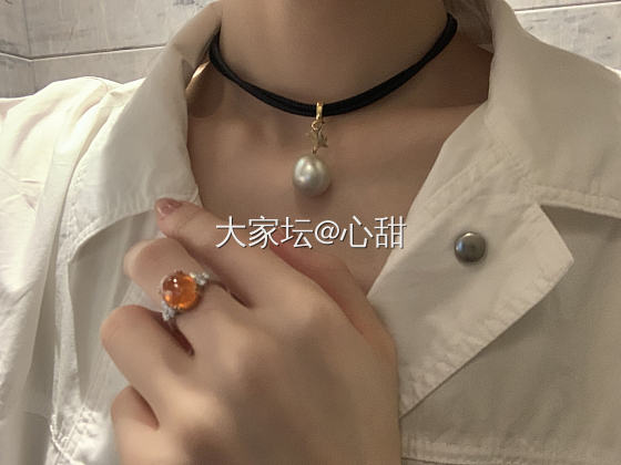 芬达石戒指、大澳白巴洛克chocker_珍珠芬达