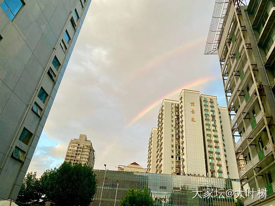 傍晚出现双彩虹🌈_景色