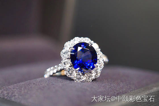 ##中颐天然皇家蓝蓝宝石戒指##  3.24ct_蓝宝石名贵宝石