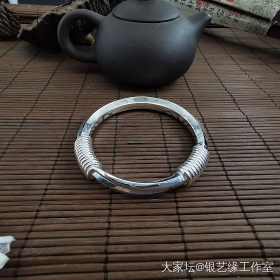 客户定做六方保命镯100克完成_银