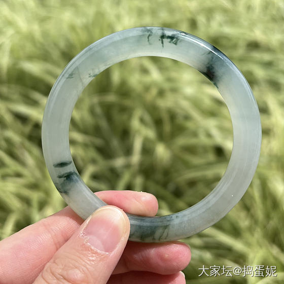 晒一个冰飘花_手镯翡翠