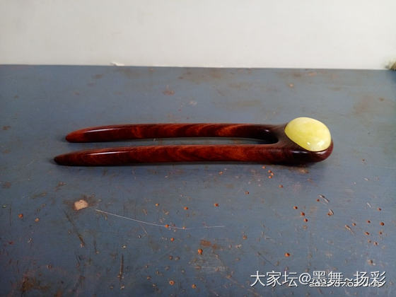 小叶紫檀双尖发簪_木