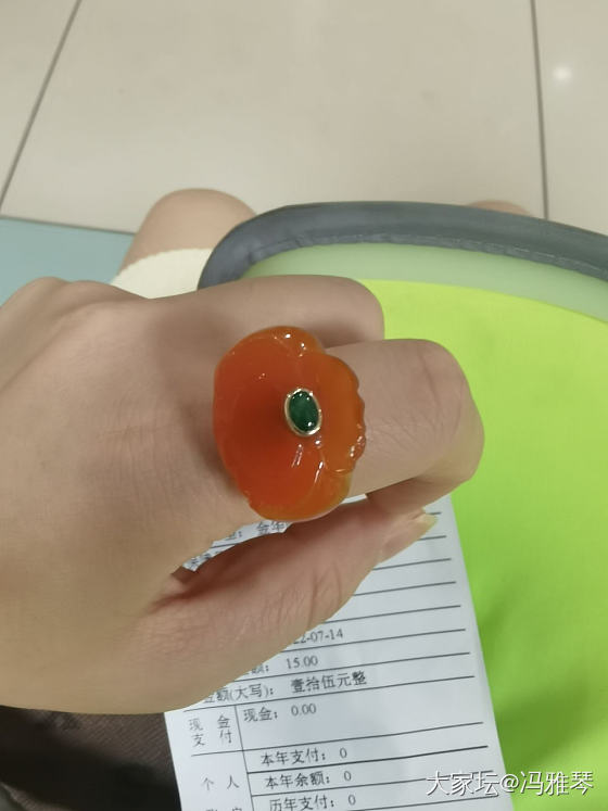 自娱自乐一个老玛瑙戒指💍_戒指玉髓玛瑙