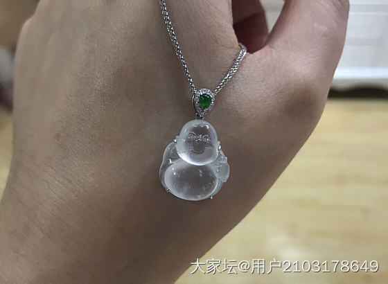 和夏日相宜的大肚腩小冰佛_吊坠翡翠