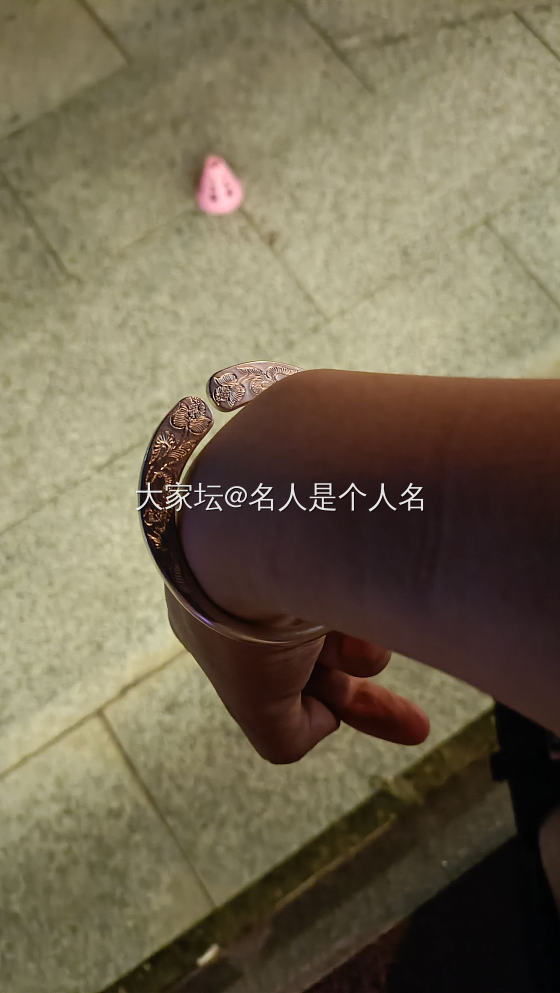 孔雀家扇形双面银镯_手镯银