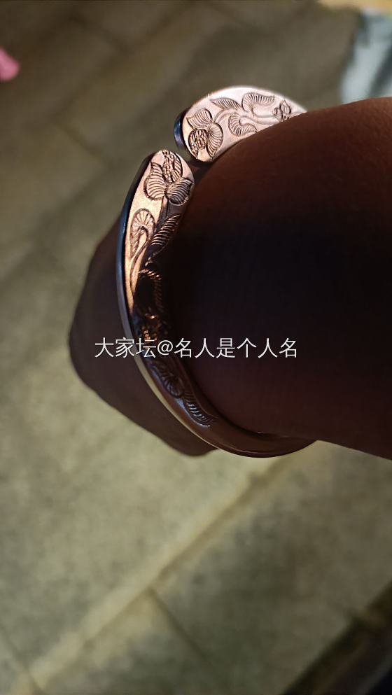 孔雀家扇形双面银镯_手镯银