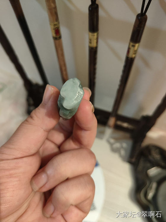 老玉 老翡翠玉人 琥珀_首饰