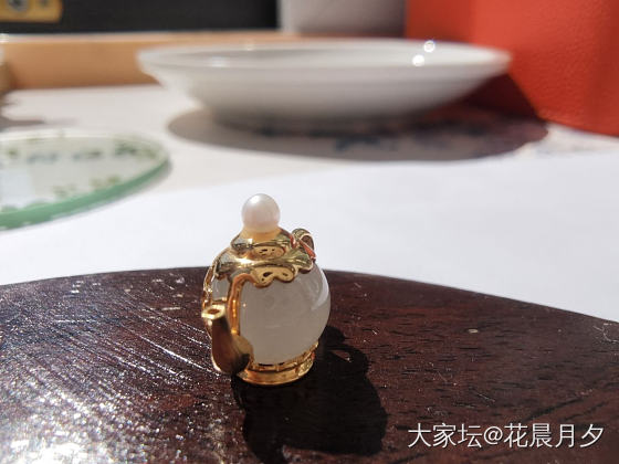 秀一下小🍵壶_翡翠把玩件金