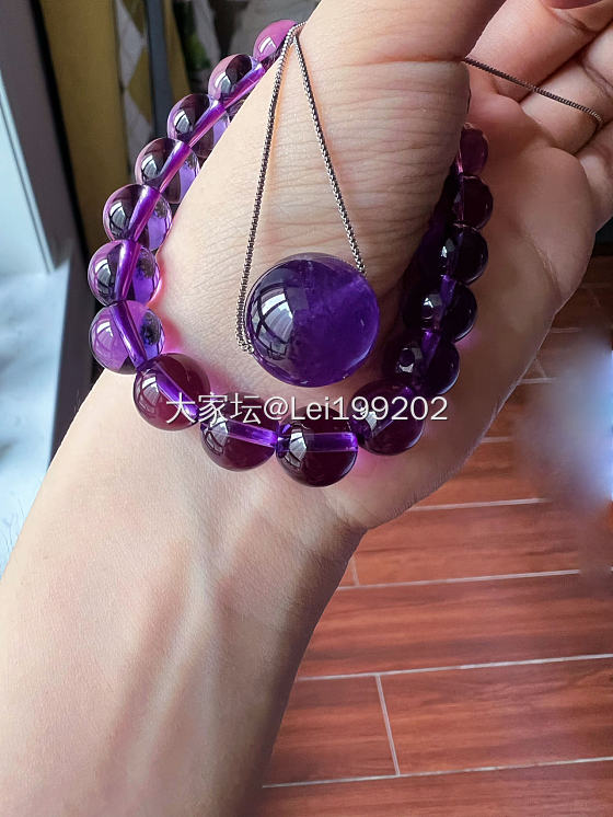 紫水晶—带了10年多的老珠子_水晶