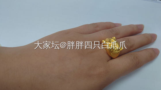 我！终于拥有了！猫猫头戒指！_匠人戒指金