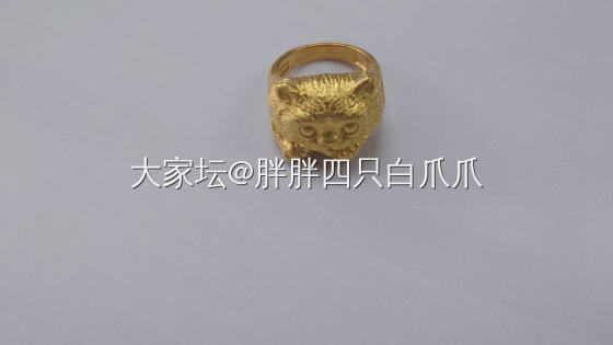 我！终于拥有了！猫猫头戒指！_匠人戒指金